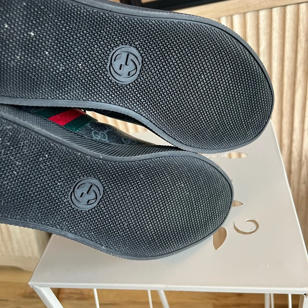 Gucci Black Men's High-Top Sneakers with Double G Hardware (copy) - Picture 3 of 9